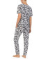 Women's 2-Pc. Printed Jogger Pajamas Set