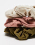 Accessorize 3 pack linen hair scrunchies in neutrals