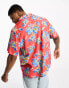 ASOS DESIGN deep revere shirt in Hawaiian floral print