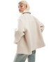 Monki wool blend coat in light beige