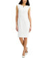 Notched-Neck Sheath Dress