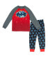 Toddler Boys Justice League Superman Batman Christmas Pullover Pajama Shirt and Pants Sleep Set to