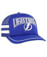 47 Brand Men's Blue Tampa Bay Lightning Sideband Stripes Trucker Snapback Hat