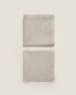 Hemstitched cotton napkins (pack of 2)