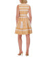 Women's Cotton Mosaic Tassel-Tie Dress