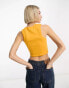 Weekday Pure crop tank top in orange