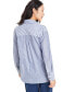 Trendy Plus Size Striped Relaxed-Fit Shirt, Created for Macy's