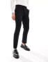 ASOS DESIGN slim fit wool mix suit trousers in black twill