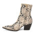 Matisse Caty Snake Pointed Toe Zippered Womens Beige, Black Dress Boots CATY-81