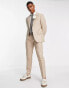 Noak British Tweed slim suit jacket in stone