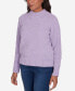 Women's Classic Chenille Diamond Stitch Turtleneck Sweater