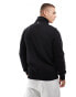 Jack & Jones half zip sweat with 3d print logo in black