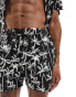 Southbeach beach short co-ord abstract palm print