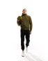 Le Breve Tall bomber jacket with hood in khaki