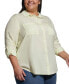 Trendy Plus Size Utility Shirt