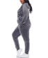 Женская пижама White Mark Plus Size Velour Tracksuit Loungewear 2pc Set