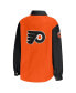 Women's Orange, Black Philadelphia Flyers Colorblock Button-Up Shirt Jacket