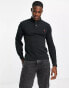 Polo Ralph Lauren slim fit long sleeve polo in black with player logo