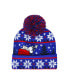 Men's BLUE BEANIE RED HOUSE WITH SNOOPY