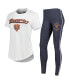 Women's White, Charcoal Chicago Bears Sonata T-shirt and Leggings Sleep Set