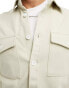 Harry Brown utility overshirt in light oatmeal