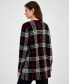 Petite Plaid Open-Front Cardigan