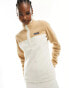 Columbia Benton Spring 1/2 snap fleece in cream and tan