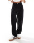 Vila Kelly high waist wide leg jeans in light black