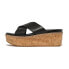 FITFLOP Eloise Leather/Cork Wedge Cross Slides