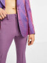 ASOS DESIGN flared smart trousers in purple