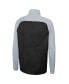 Men's Black Las Vegas Raiders Combine Authentic O-Line Raglan Half-Zip Jacket