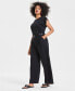 Women's Button-Tab Wide-Leg Pants, Created for Macy's