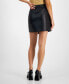 Women's Belted Faux-Leather Wrap Skirt, Created for Macy's