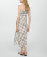 Women's Checkered Asymmetrical Dress