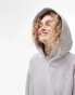 Topshop premium oversized hoodie in grey marl