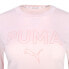 Puma All In Logo Crew Neck Long Sleeve T-Shirt Womens Pink Casual Tops 67726302