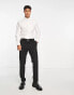 Selected Homme slim fit easy iron smart shirt in white