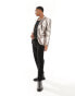 ASOS DESIGN skinny blazer in metallic pink