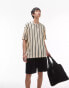 Футболка man Oversize in Ecru Stripes