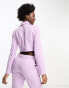 COLLUSION zip through jacket in lilac co-ord