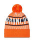 Men's Orange Denver Broncos Striped Cuffed Knit Hat with Pom