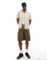 Dickies newington washed short sleeve shirt in off white