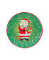 Holiday Magic Santa 4 Piece Dessert Plate Set