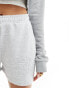 The Couture Club co-ord emblem raw edge shorts in grey