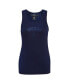 Women's Navy Dallas Cowboys Triple Tonal Racerback Tank Top