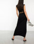 Noisy May bodycon maxi skirt in black