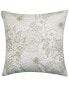 Edie Home Fine Line Embroidered Floral Indoor & Outdoor Decorative Pillow Green