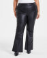 Plus Size Faux-Leather Pants, Created for Macy's