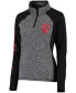 Women's Gray, Black Indiana Hoosiers Finalist Quarter-Zip Pullover Jacket