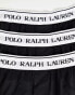 Polo Ralph Lauren 3 pack woven boxers in black with logo waistband